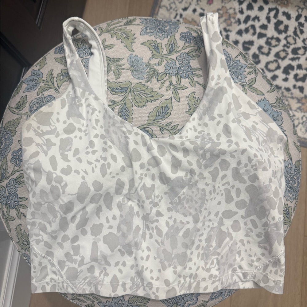 Lululemon Align Top White and Gray Animal Print